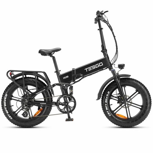 Tesgo HUM PRO 20 inch fat tire foldable electric bike bicycle mountain bike with 48V 17.4AH battery and 1000W rear motor