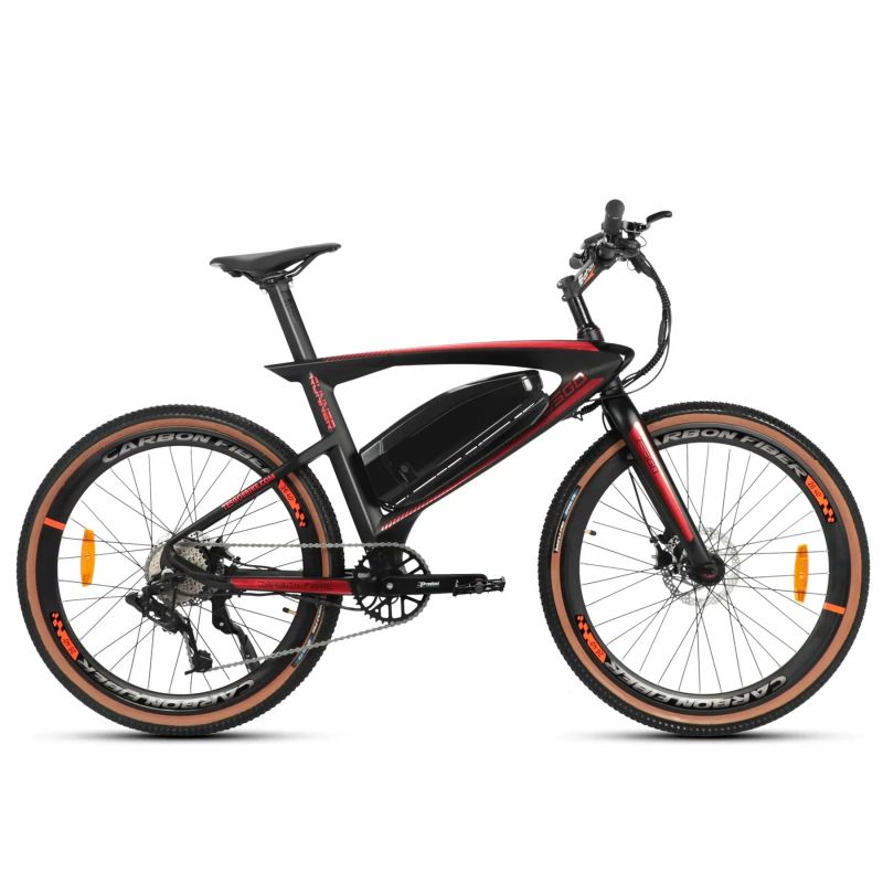 Tesgo RUNNER 26 inch carbon fiber frame electric bike bicycle with 48V 350W rear motor